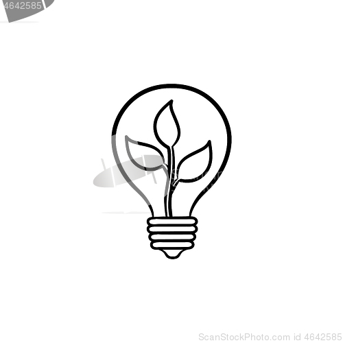 Image of Ecology energy hand drawn sketch icon.