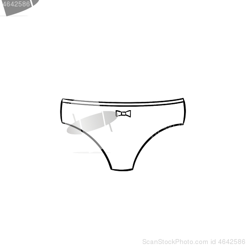 Image of Thong pantie hand drawn sketch icon.