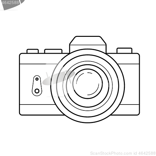 Image of Retro camera line icon.