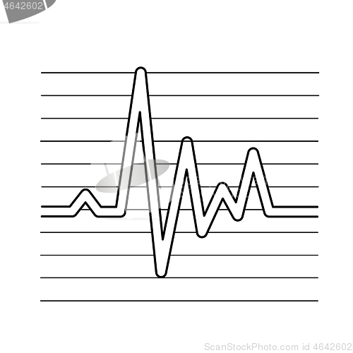 Image of Cardiogram line icon.