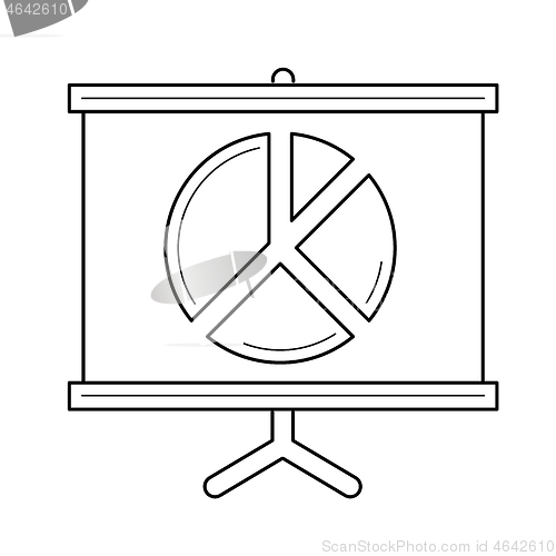 Image of Projector for business presentation line icon.
