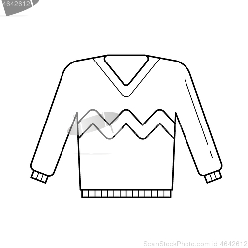 Image of Sweater vector line icon.