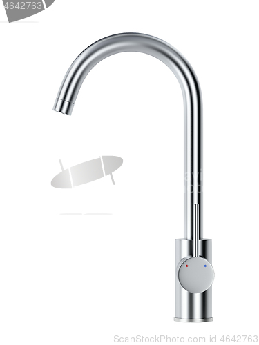 Image of Silver kitchen faucet