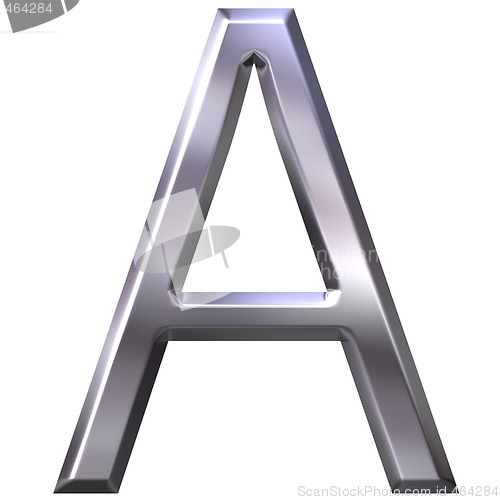 Image of 3D Silver Letter A