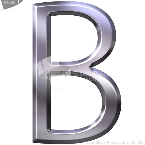 Image of 3D Silver Letter B