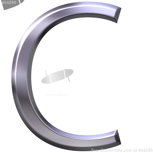 Image of 3D Silver Letter C