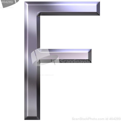 Image of 3D Silver Letter F