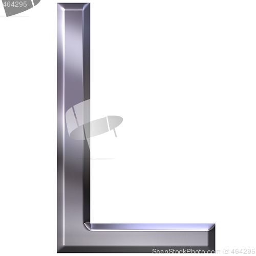 Image of 3D Silver Letter L