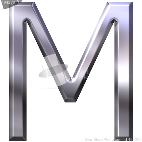 Image of 3D Silver Letter M