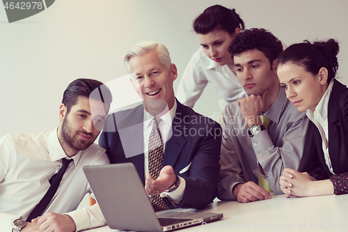 Image of business people group on meeting at modern startup office