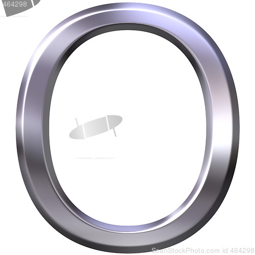 Image of 3D Silver Letter O