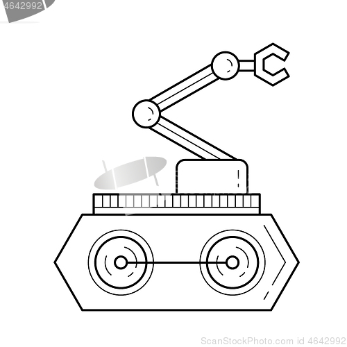 Image of Manipulator vector line icon.