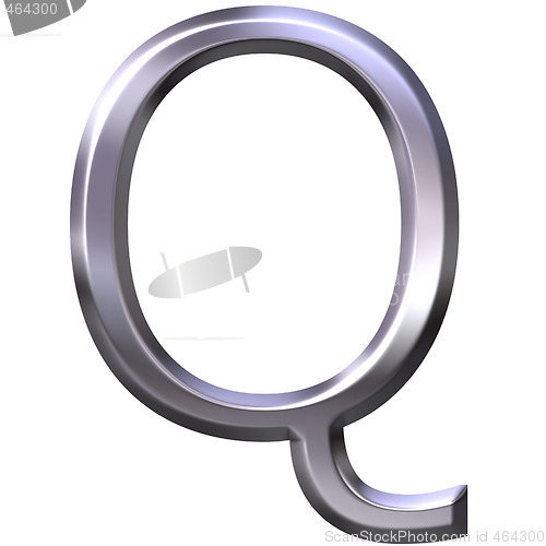 Image of 3D Silver Letter Q