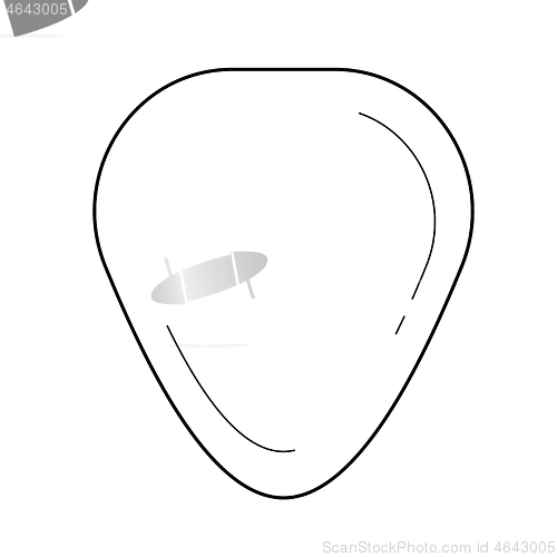 Image of Guitar pick line icon.