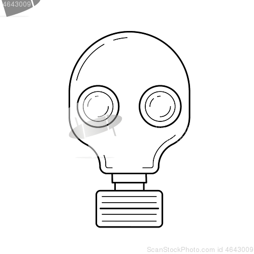 Image of Respirator vector line icon.