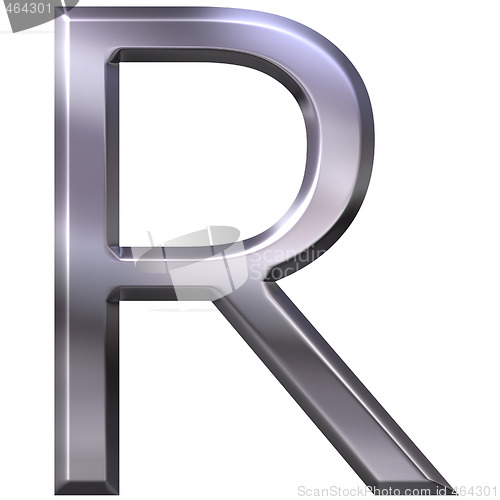 Image of 3D Silver Letter R