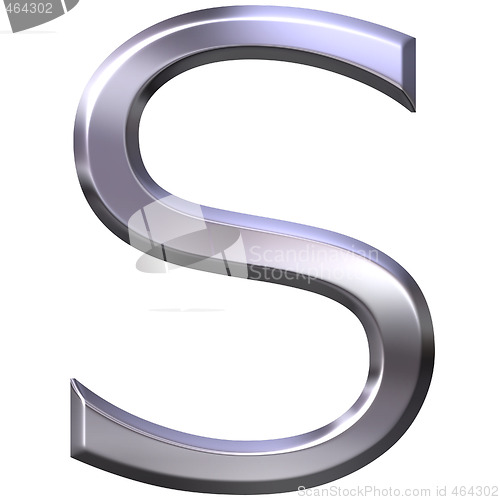 Image of 3D Silver Letter S