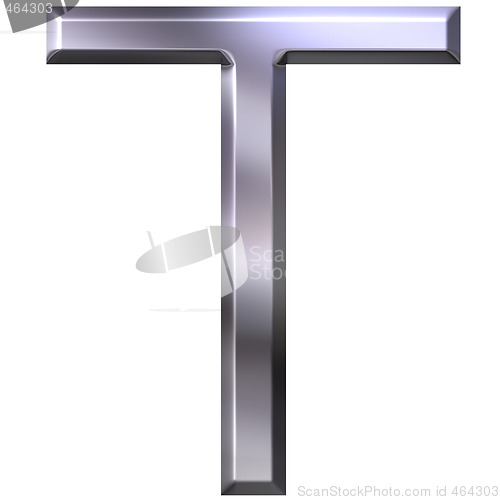 Image of 3D Silver Letter T