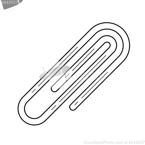 Image of Clip for papers vector line icon.