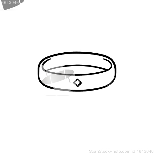 Image of Metal bracelet hand drawn sketch icon.