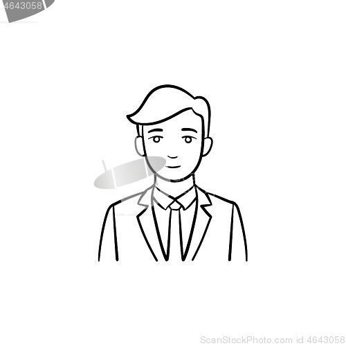 Image of Mobile company CEO hand drawn sketch icon.