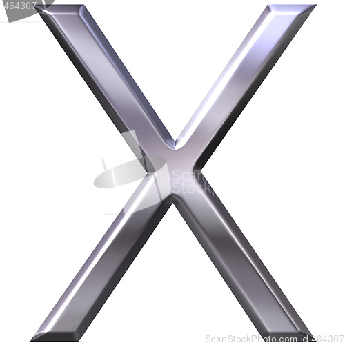 Image of 3D Silver Letter X