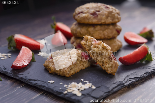 Image of Homemade strawberry oatmeal cookies 