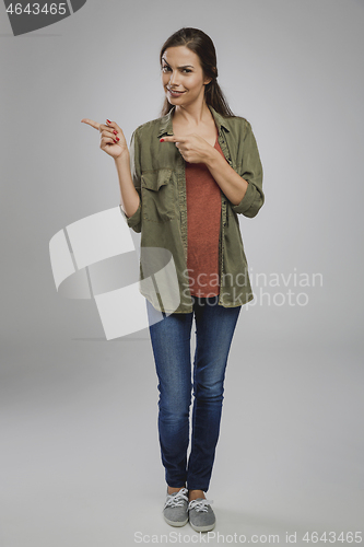 Image of Woman pointing something