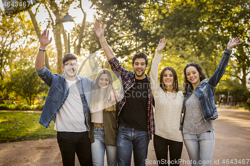 Image of Group of happy friends