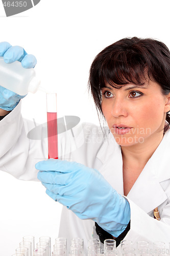 Image of Scientist with test tube