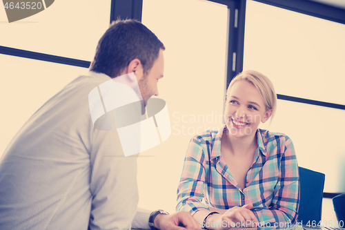 Image of Business Team At A Meeting at modern office building