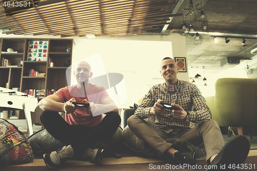 Image of startup Office Workers Playing computer games