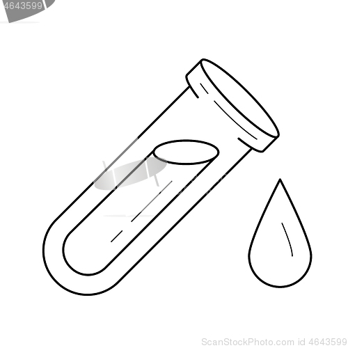 Image of Blood sample line icon.