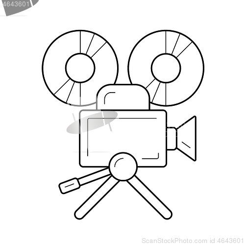 Image of Video camera line icon.