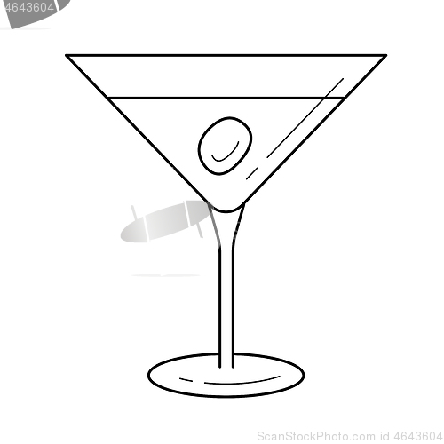 Image of Liquor vector line icon.