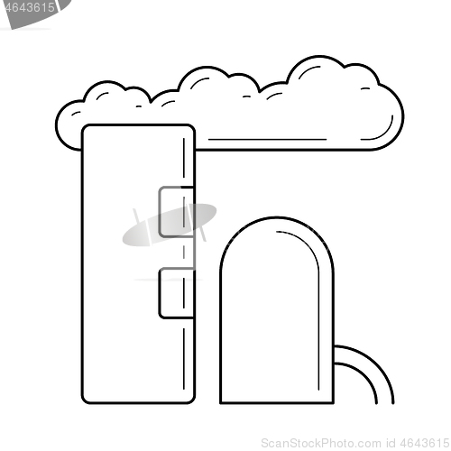 Image of Contamination vector line icon.