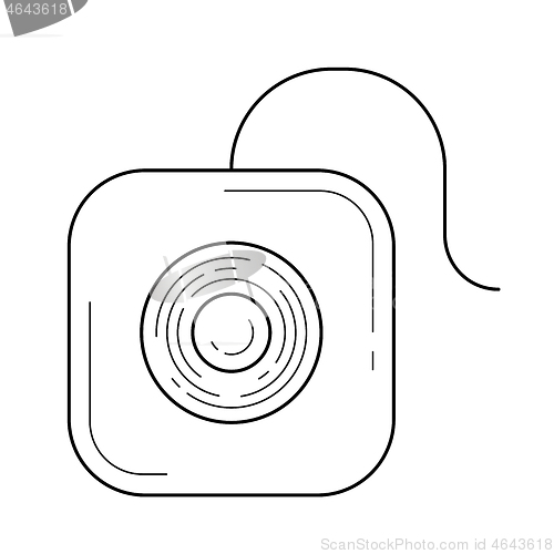 Image of Dental floss line icon.