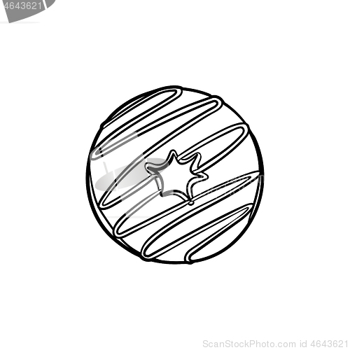 Image of Doughnut hand drawn sketch icon.