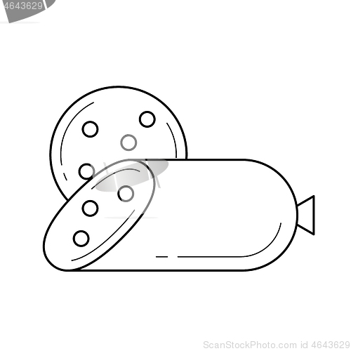 Image of Wurst vector line icon.