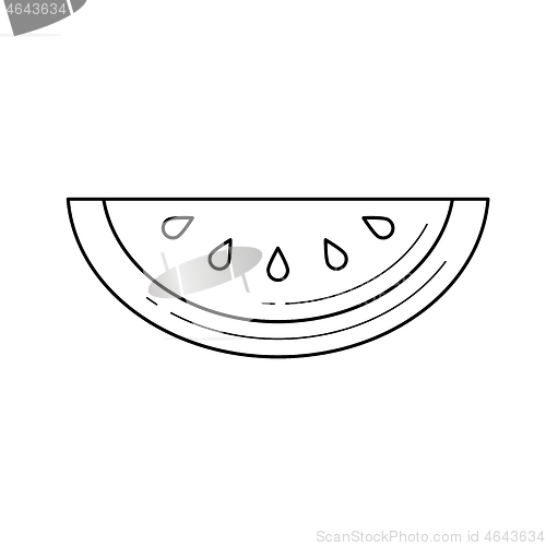 Image of Honeydew vector line icon.
