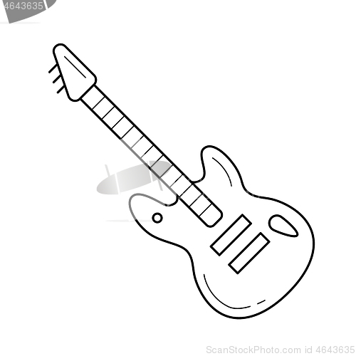 Image of Rock guitar line icon.