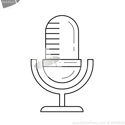 Image of Radio microphone line icon.