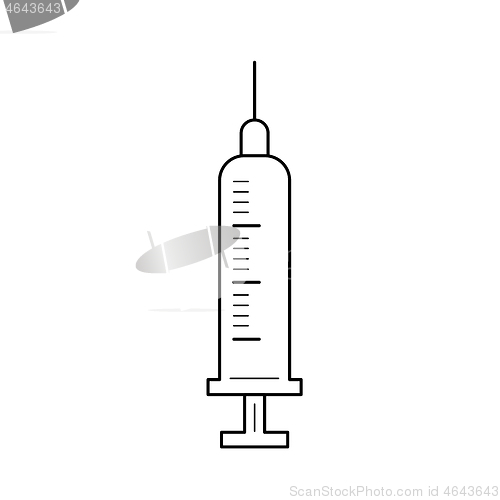 Image of Syringe line icon.