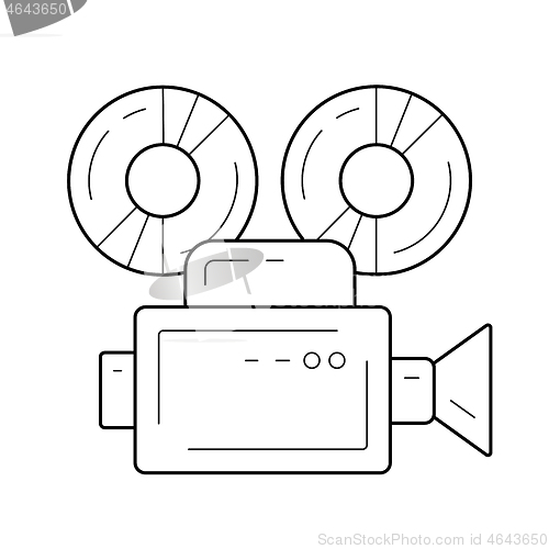 Image of Video camera line icon.