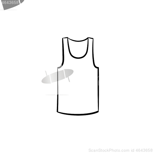 Image of Tank top hand drawn sketch icon.