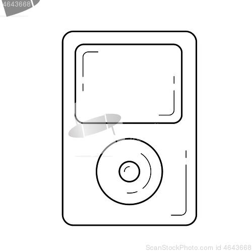 Image of Portable player line icon.