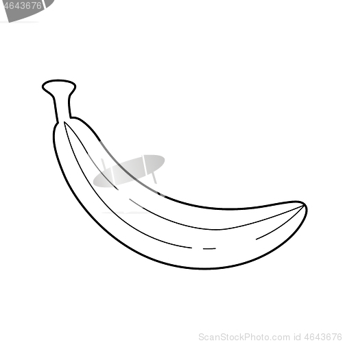 Image of Banana vector line icon.