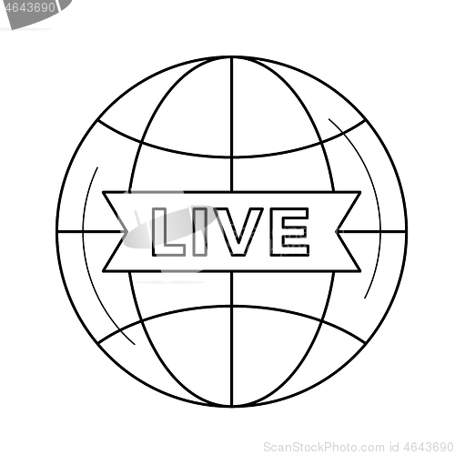 Image of Live TV line icon.