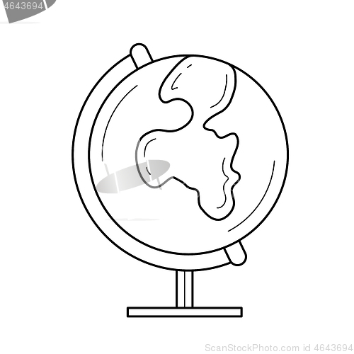 Image of World globe vector line icon.