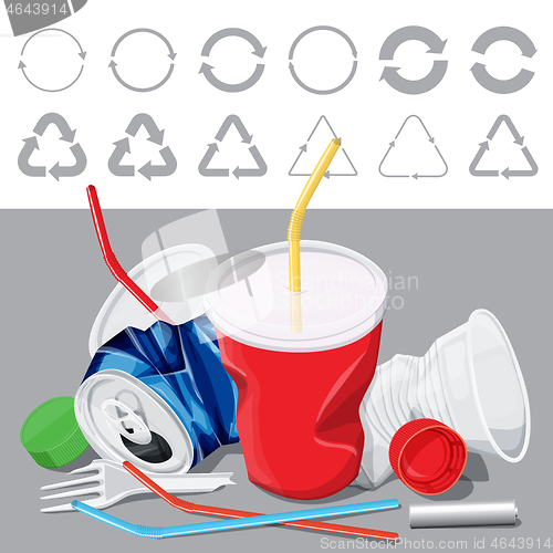 Image of Vector Recycling Signs